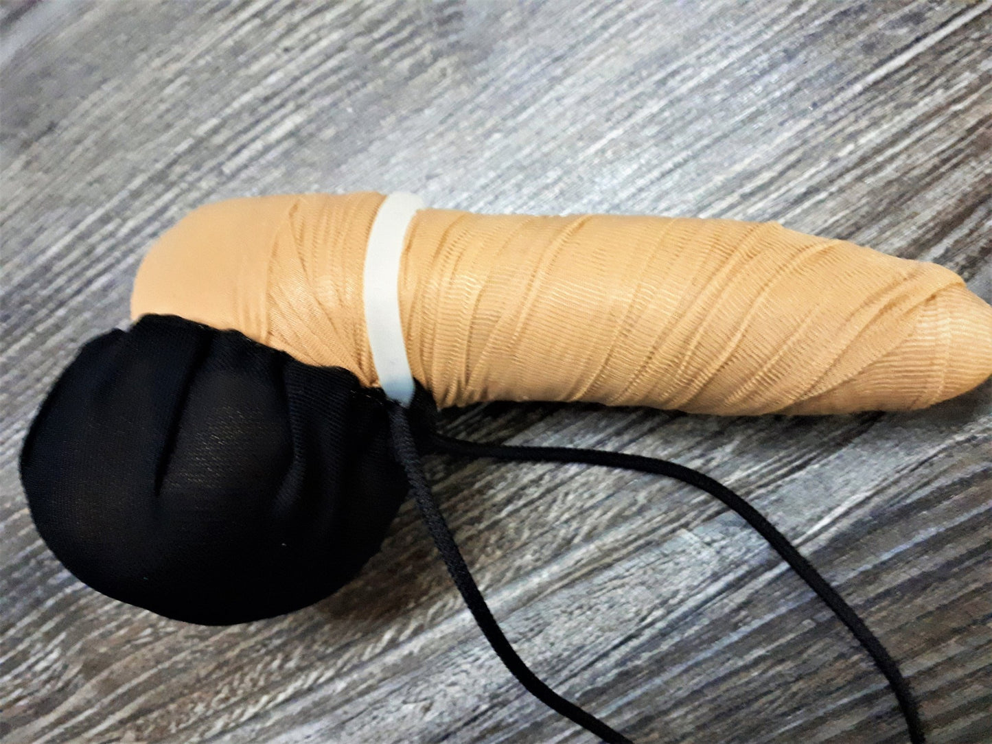 Hodensack Halter Juwelenbeutel Nusstüte Eiertasche Cockring Silikon Hodenbeutel schwarz Mesh - SEXSENSE