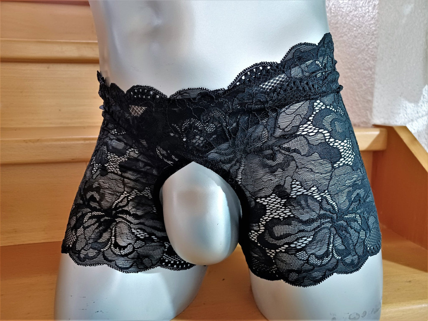 Herren Straps Stay Hip halterlos ouvert Strumpfbänder elastische Spitze schwarz Fetisch Gay - SEXSENSE
