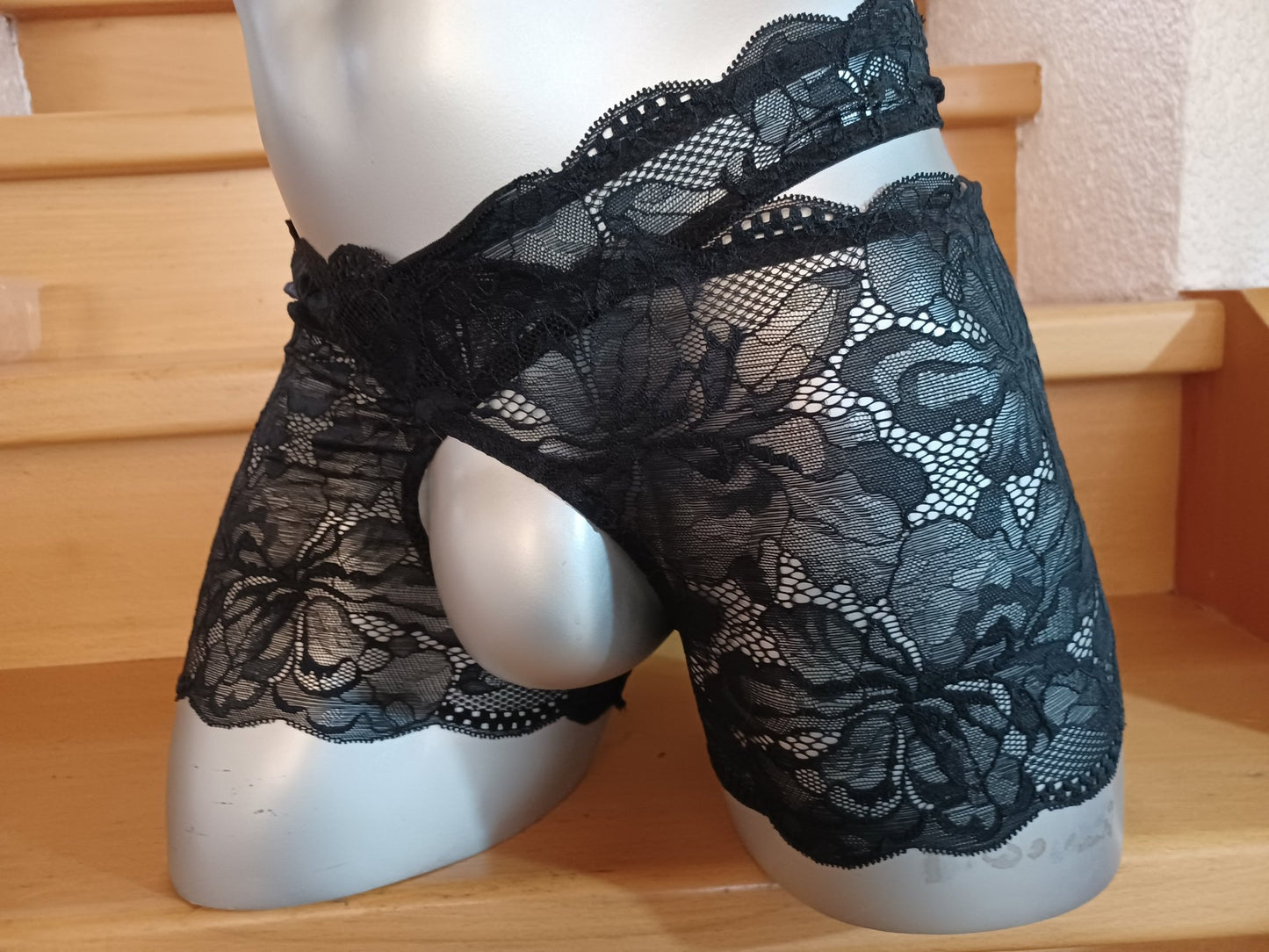 Herren Straps Stay Hip halterlos ouvert Strumpfbänder elastische Spitze schwarz Fetisch Gay - SEXSENSE