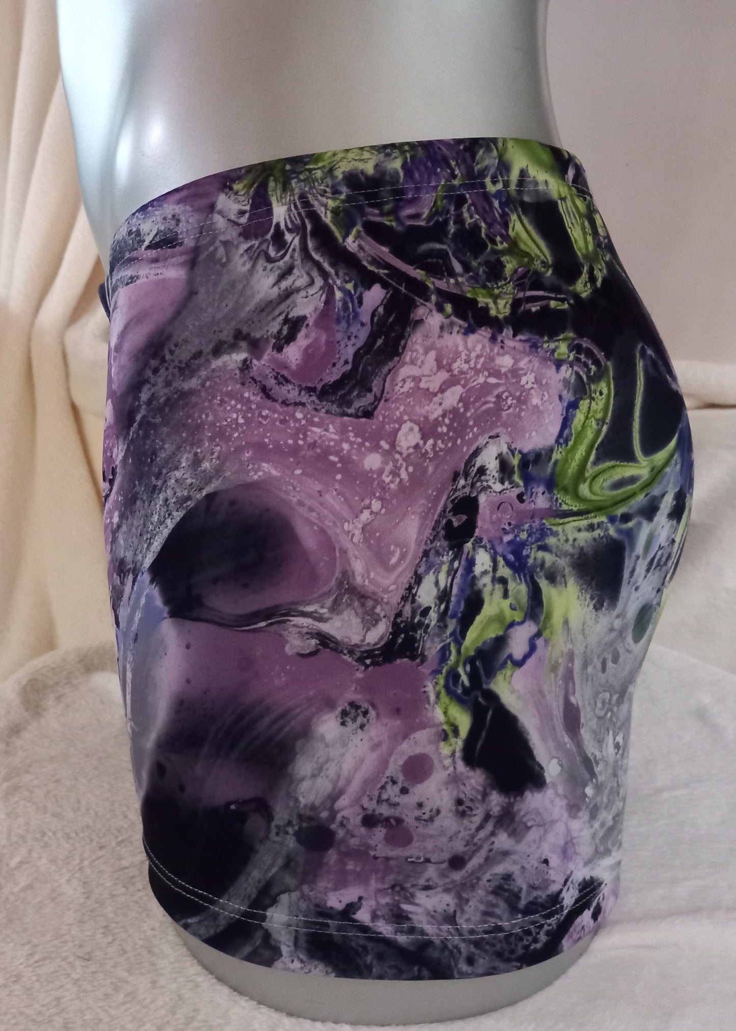 Boxershorts Badehose elastisch Scuba Jersey in Lava - Print - SEXSENSE