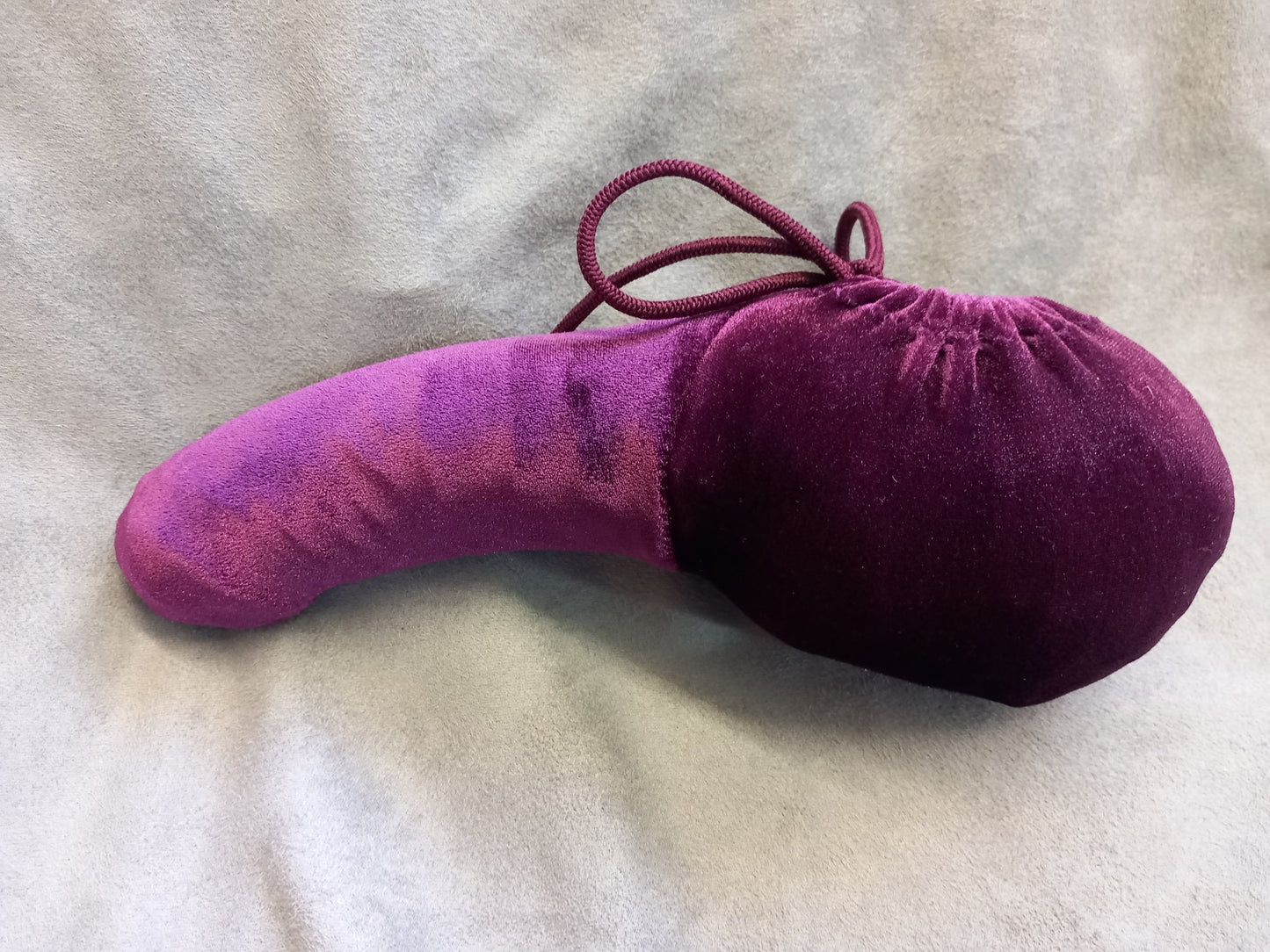 Penissocke Lümmeltüte Juwelensäckchen Beerenfarbener Samt mit Sleeve elastische Lycra - SEXSENSE