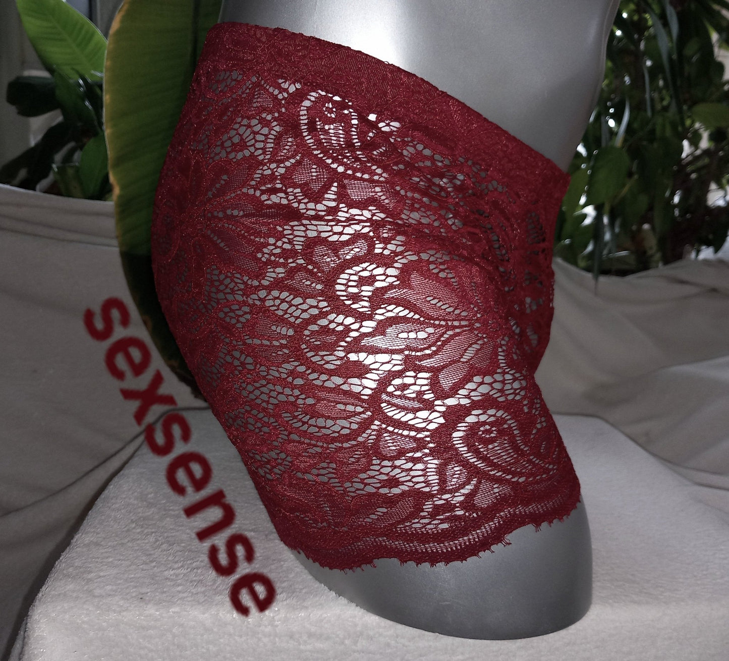 Boxershorts Spitze dunkelrot elastisch transparent enganliegend sexy Bogenabschuss an den Beinen - SEXSENSE