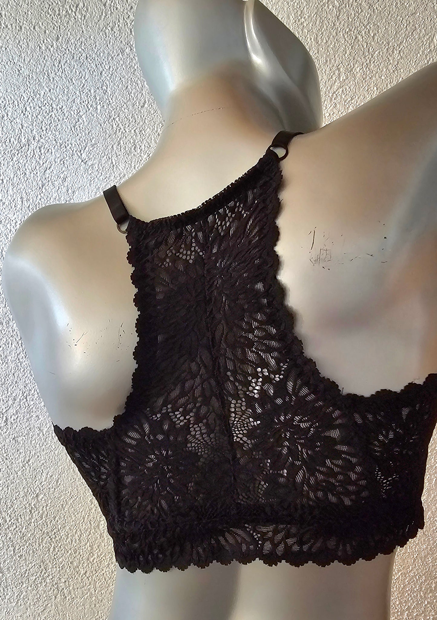 Herren Muscle-Shirt Bustier sportliche Unterwäsche aus elastischer schwarzer transparenter Spitze