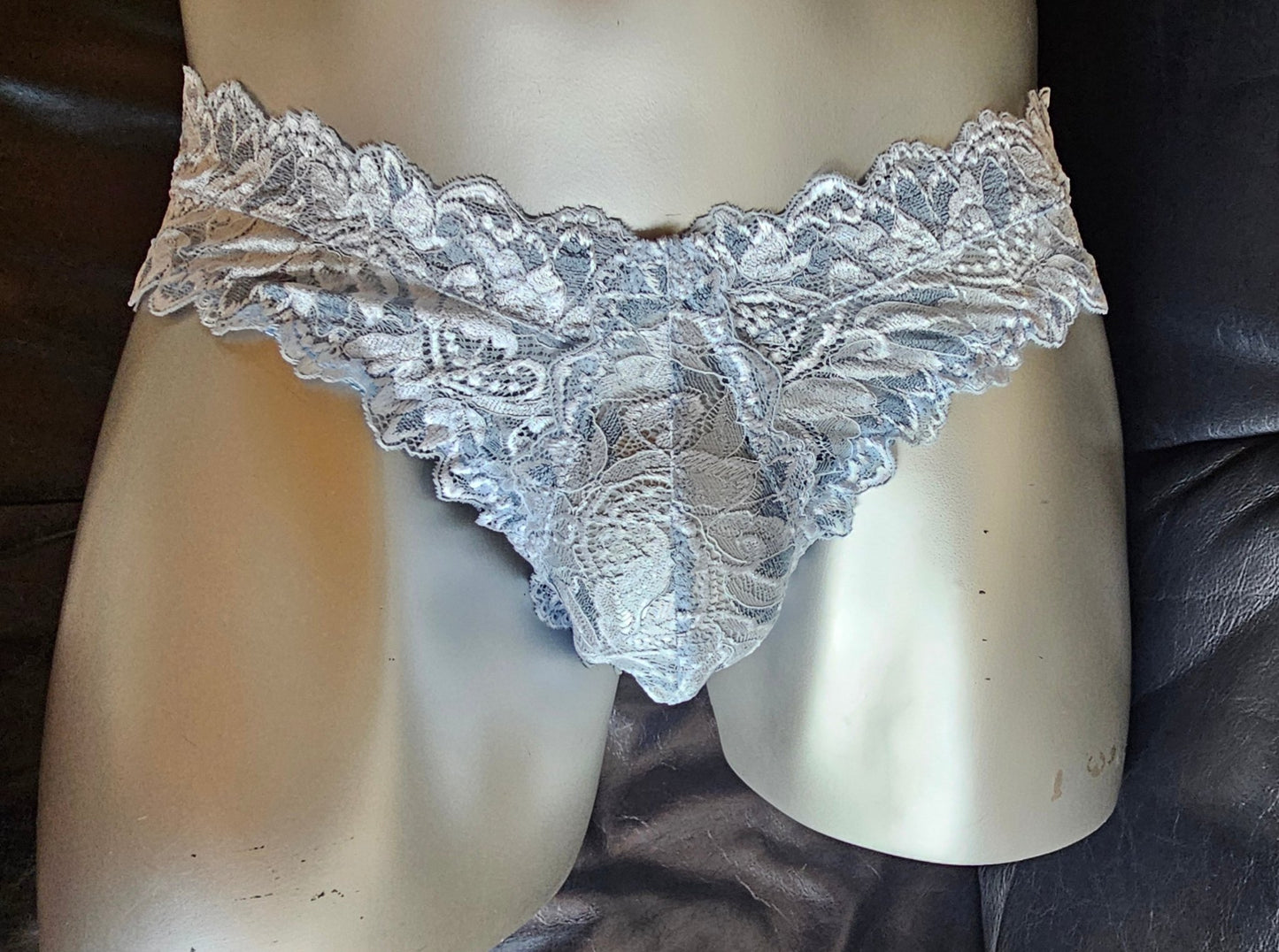 Slip Hipster Spitze hellblau Man Lingerie elastische Spitze mit Bogenabschlusskanten - SEXSENSE
