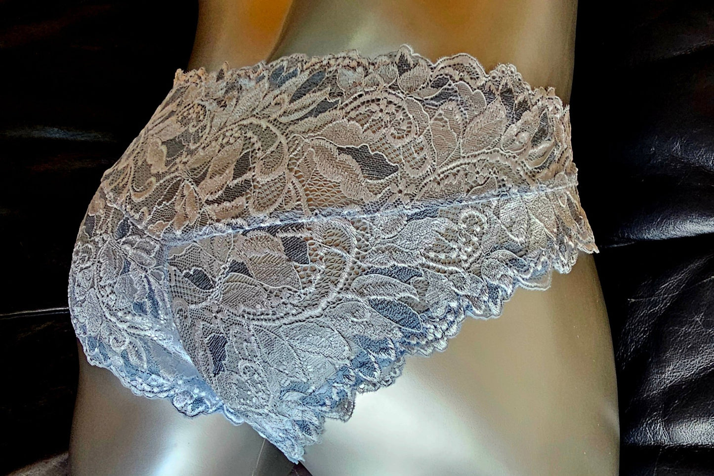Slip Hipster Spitze hellblau Man Lingerie elastische Spitze mit Bogenabschlusskanten - SEXSENSE