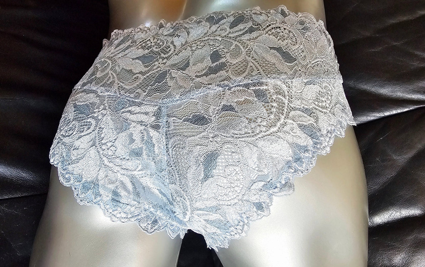 Slip Hipster Spitze hellblau Man Lingerie elastische Spitze mit Bogenabschlusskanten - SEXSENSE