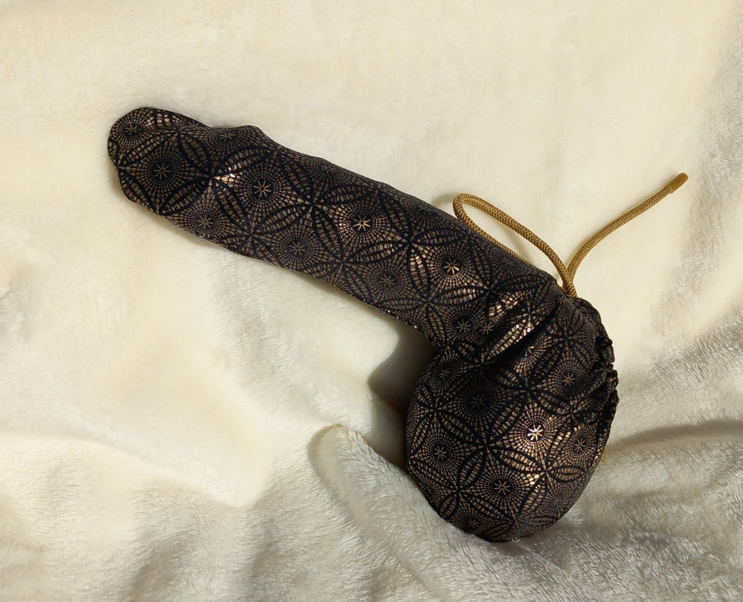 Penissocke Lümmeltüte Juwelensäckchen Bronze mit geometrischem Muster Onsleeve Willypyjama - SEXSENSE