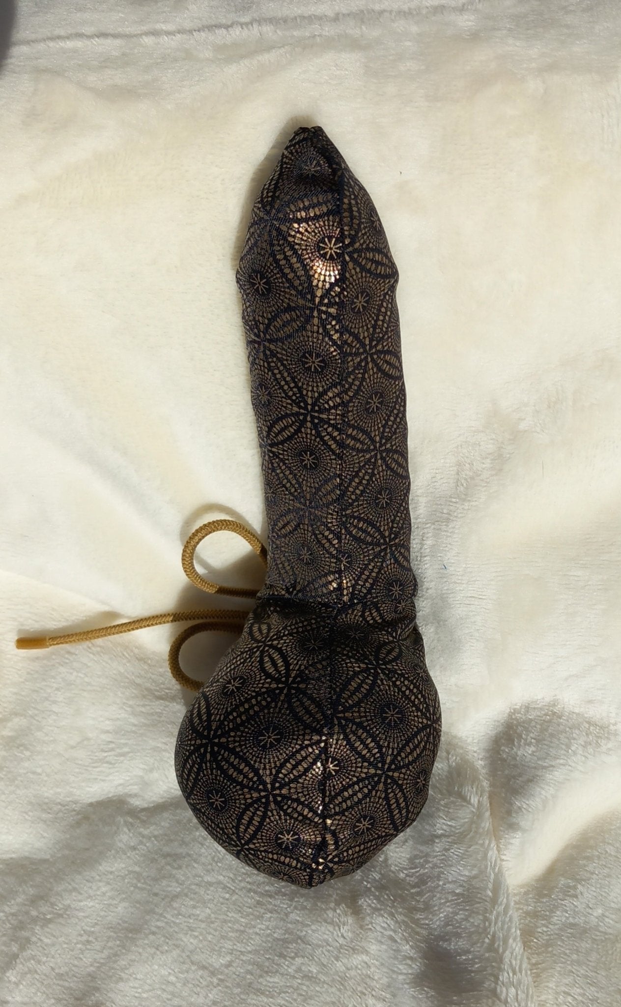 Penissocke Lümmeltüte Juwelensäckchen Bronze mit geometrischem Muster Onsleeve Willypyjama - SEXSENSE