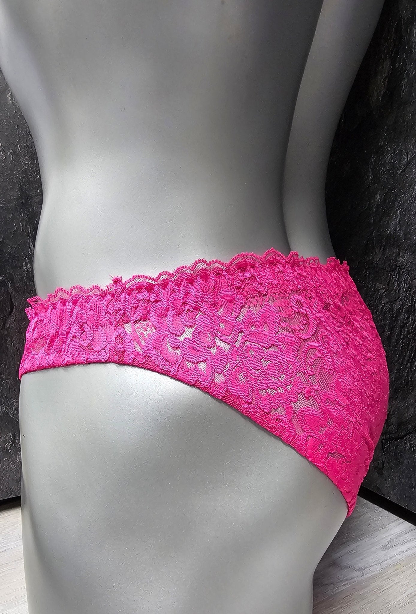 Herren Spitzen Slip Hipster Pink Femboy - SEXSENSE