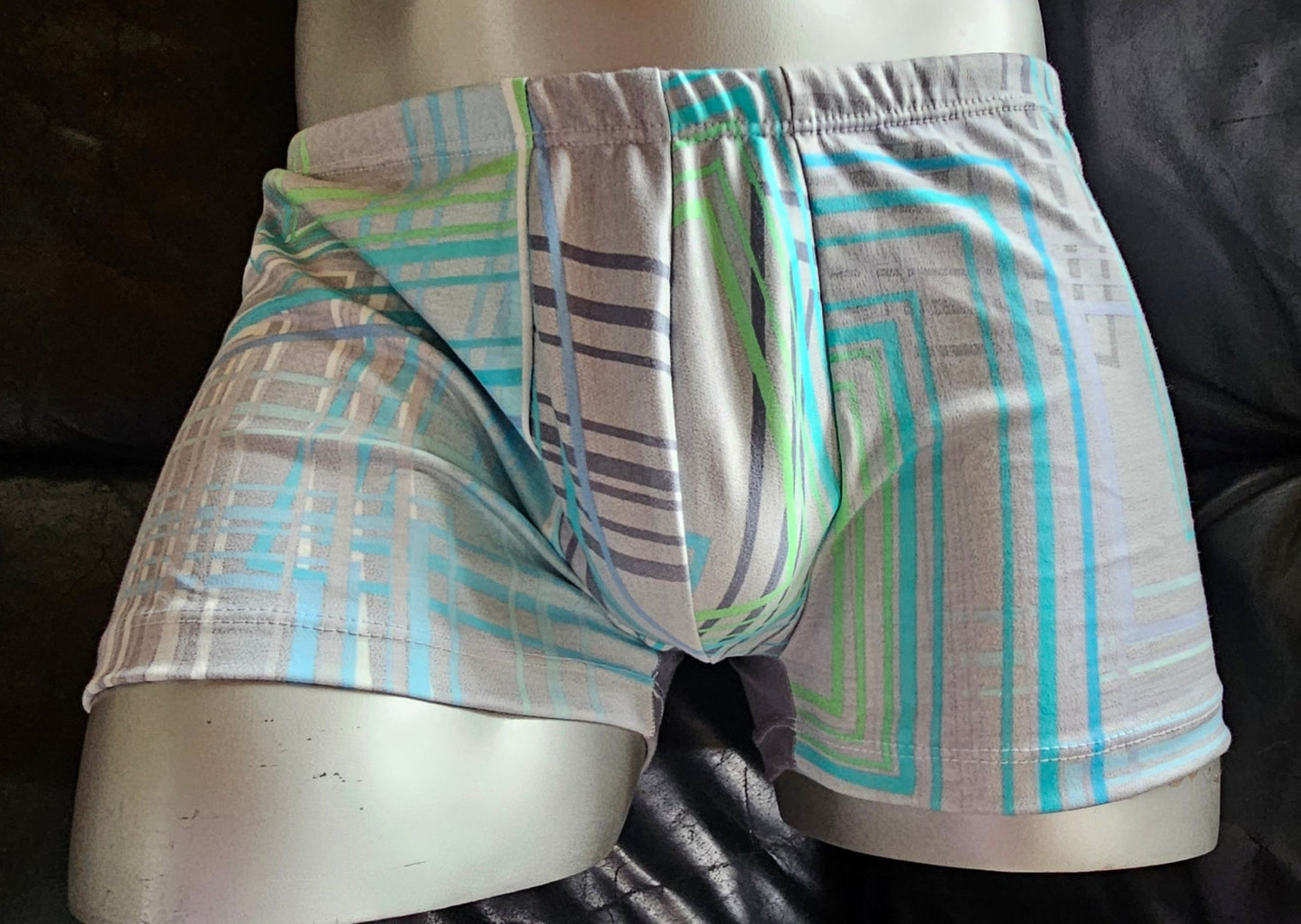 Boxershorts Herren Unterwäsche Schlafhose Unikat Retro - Design Baumwoll - Jersey grau - SEXSENSE