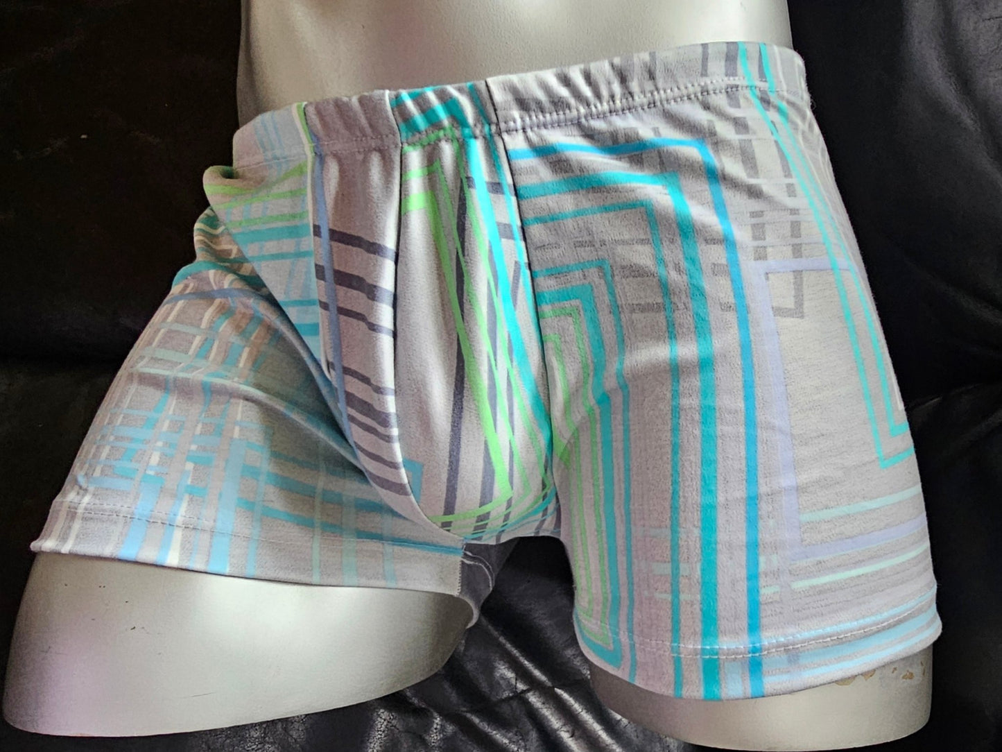 Boxershorts Herren Unterwäsche Schlafhose Unikat Retro - Design Baumwoll - Jersey grau - SEXSENSE