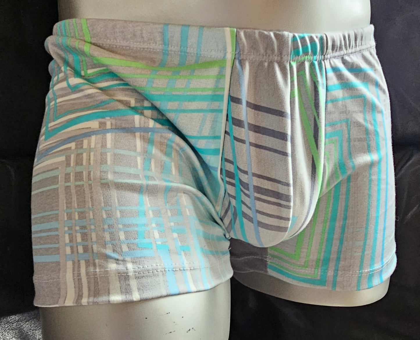 Boxershorts Herren Unterwäsche Schlafhose Unikat Retro - Design Baumwoll - Jersey grau - SEXSENSE