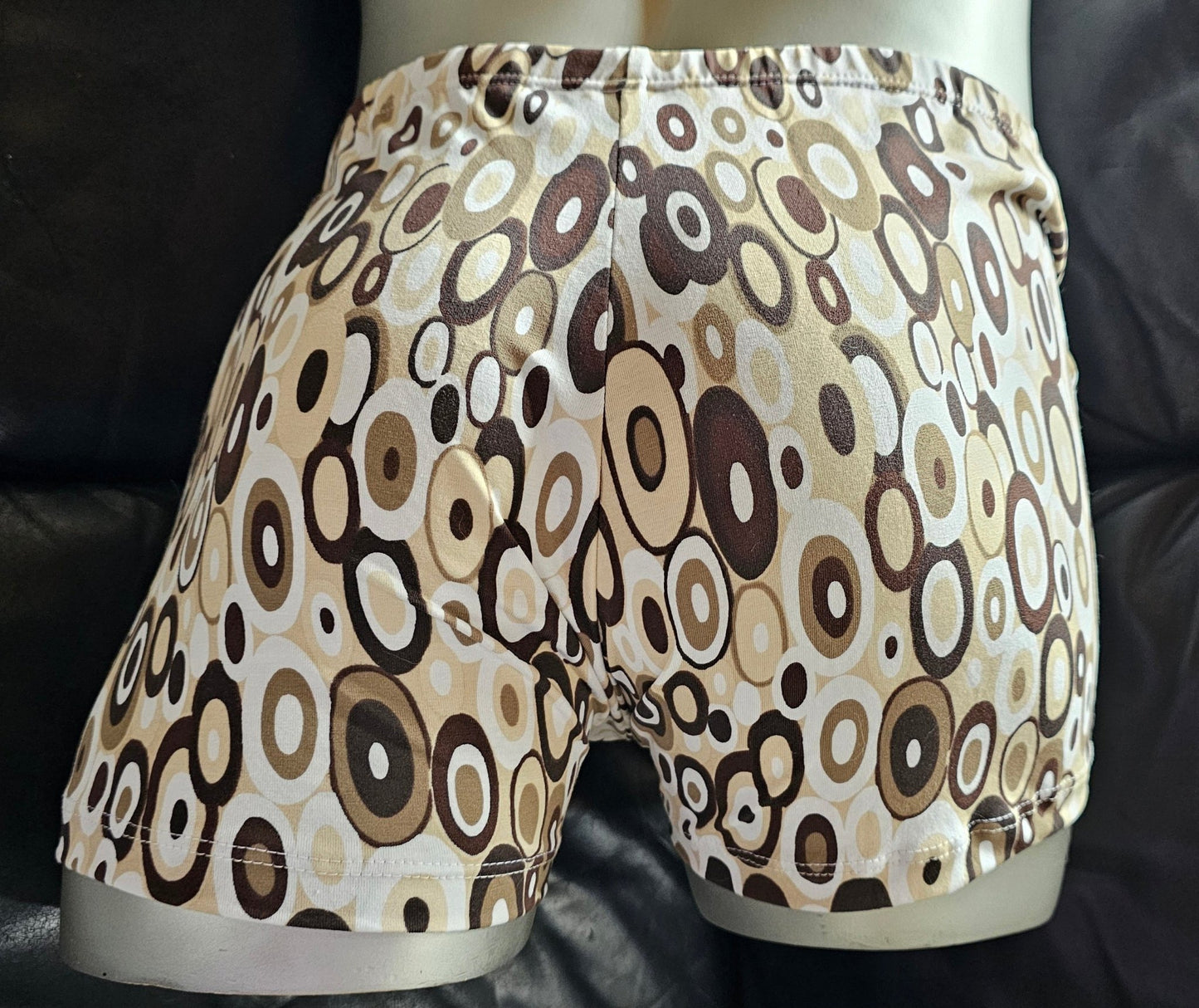 Boxershorts Herren Unterwäsche Schlafhose Unikat Retro - Design Modal/Viskose Jersey beige/braun - SEXSENSE