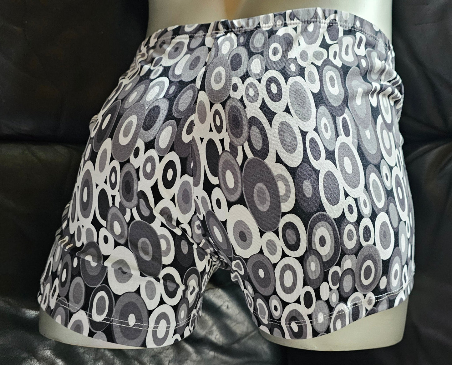 Boxershorts Herren Unterwäsche Schlafhose Unikat Retro - Design Modal/Viskose Jersey grau/schwarz - SEXSENSE