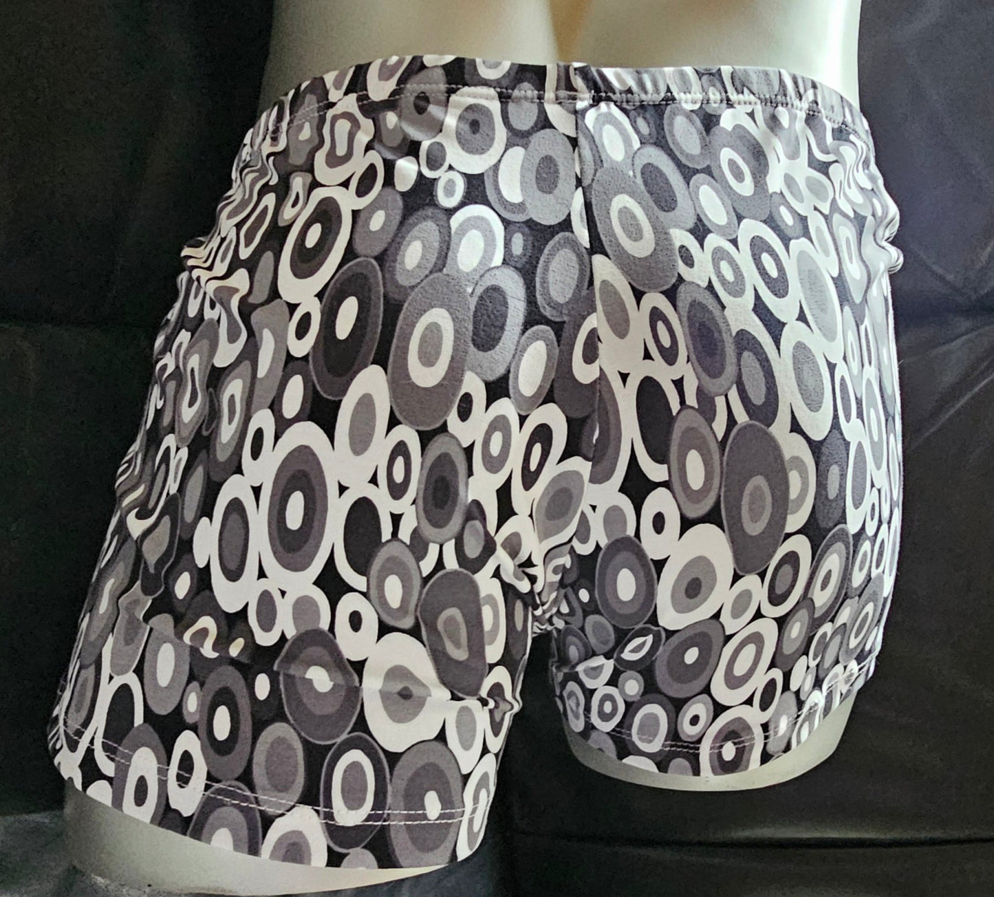 Boxershorts Herren Unterwäsche Schlafhose Unikat Retro - Design Modal/Viskose Jersey grau/schwarz - SEXSENSE