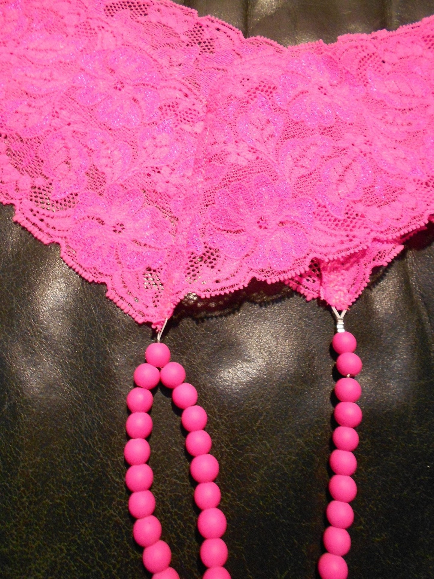 Einzelstücke Damen Perlen String elastische Spitze mit farblich passenden echten Perlen sexy Dessous - SEXSENSE