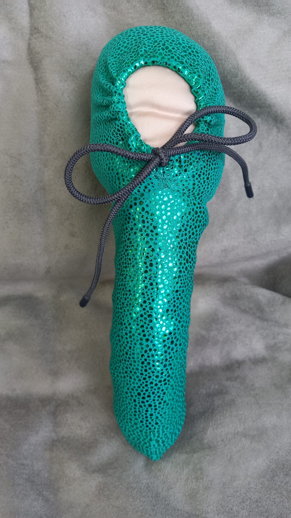 Penissocke Lümmeltüte Juwelensäckchen Lycra türkis/metallic Nusstüte Willypyjama - SEXSENSE