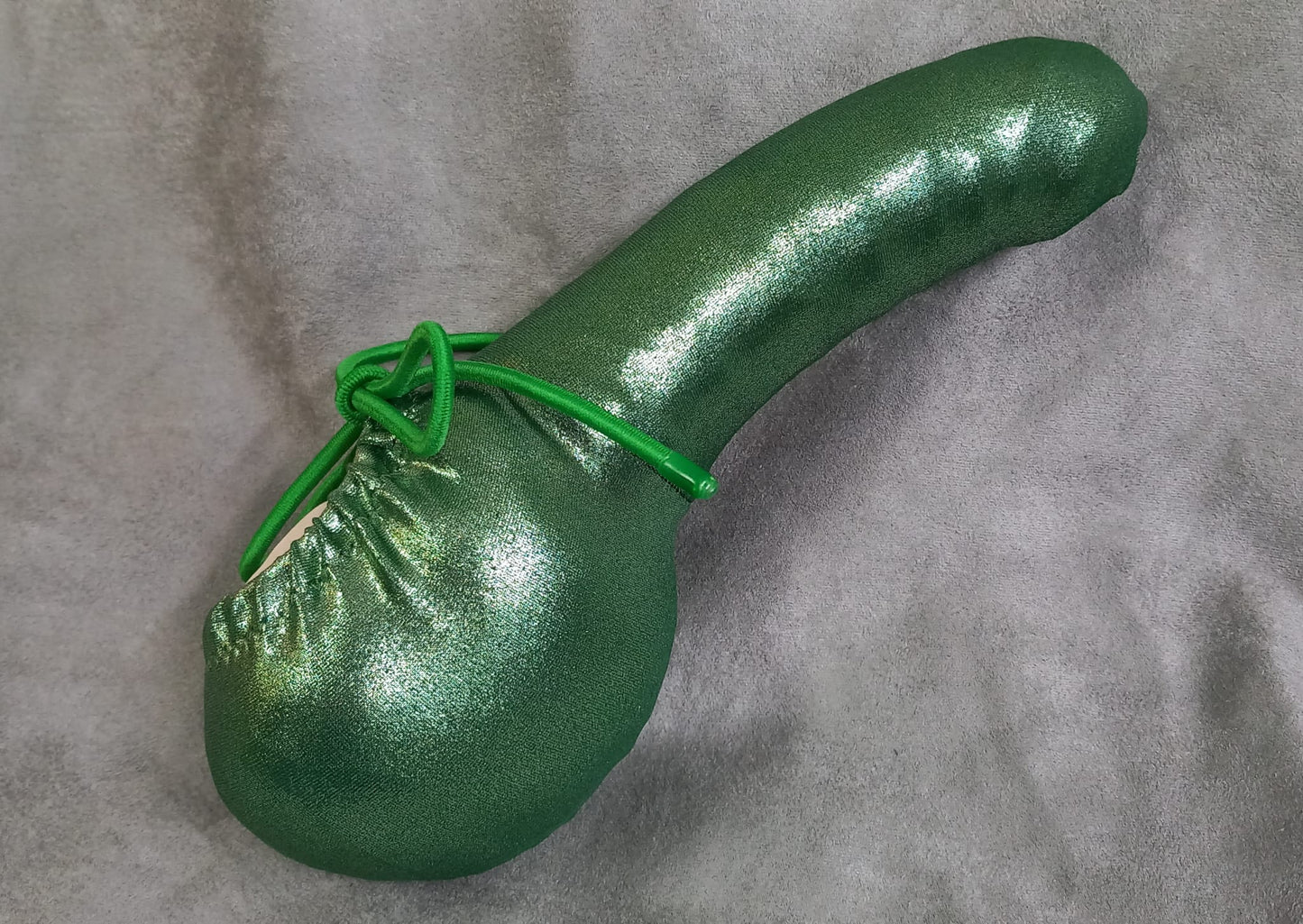 Penissocke Lümmeltüte Juwelensäckchen giftgrüner metallic Lycra Nusstüte Willypyjama - SEXSENSE