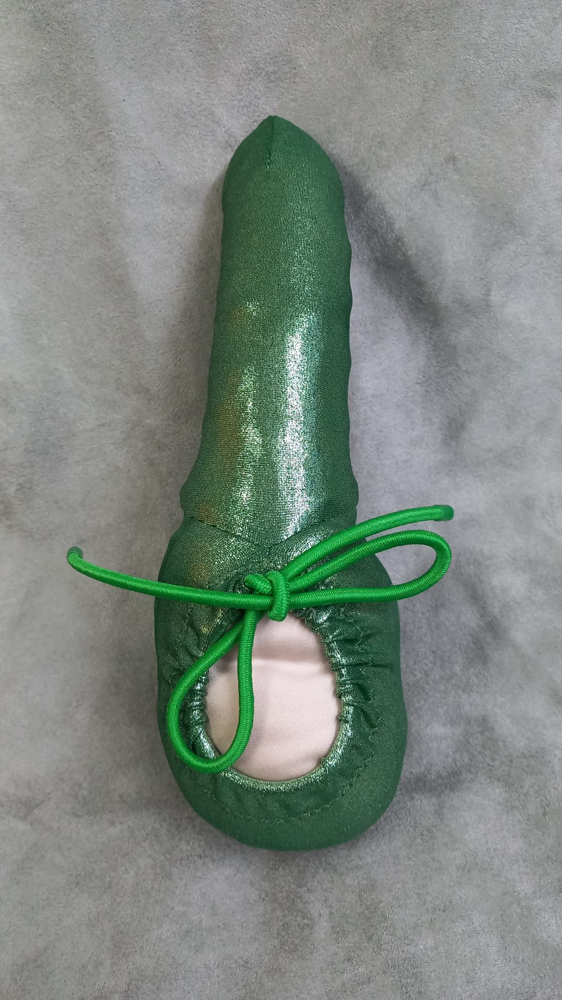 Penissocke Lümmeltüte Juwelensäckchen giftgrüner metallic Lycra Nusstüte Willypyjama - SEXSENSE