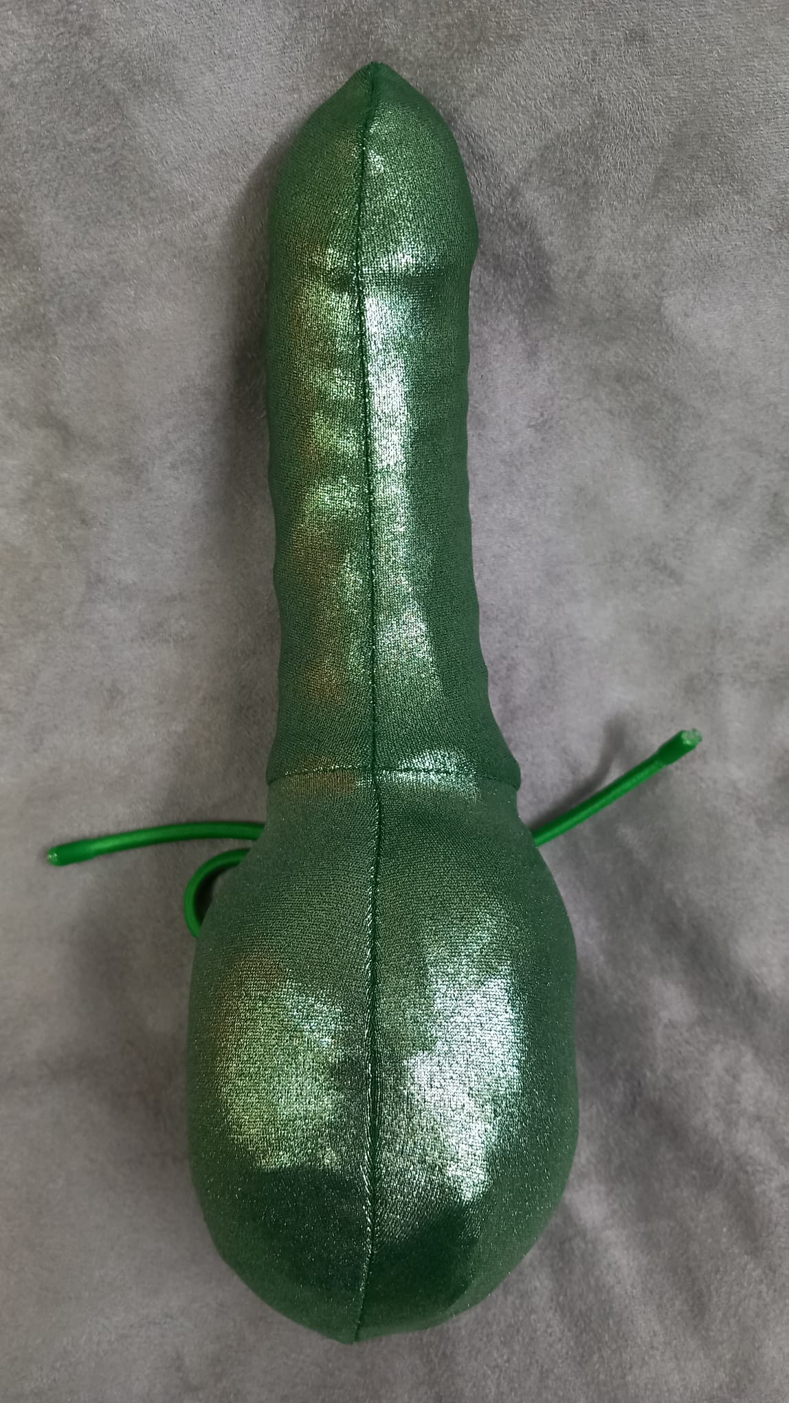 Penissocke Lümmeltüte Juwelensäckchen giftgrüner metallic Lycra Nusstüte Willypyjama - SEXSENSE
