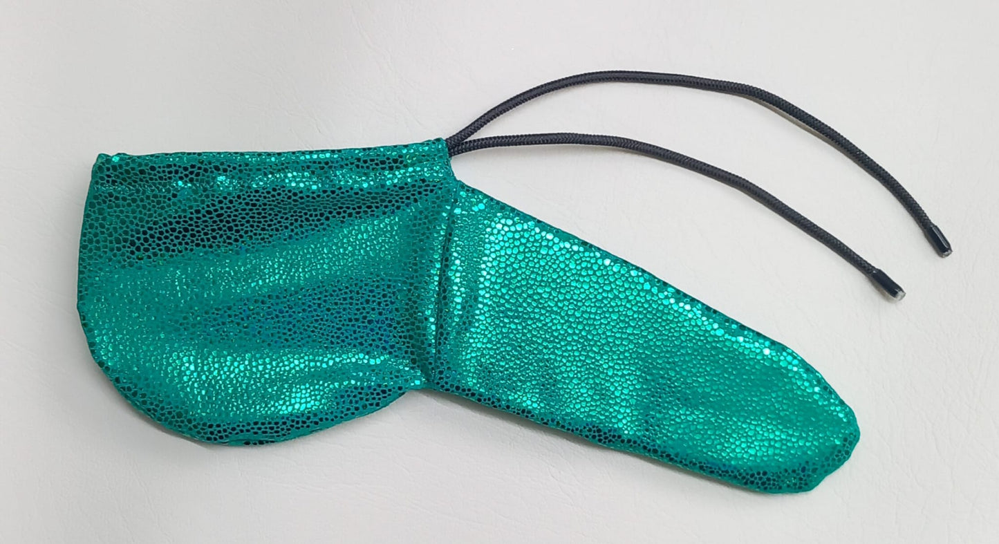 Penissocke Lümmeltüte Juwelensäckchen Lycra türkis/metallic Nusstüte Willypyjama - SEXSENSE