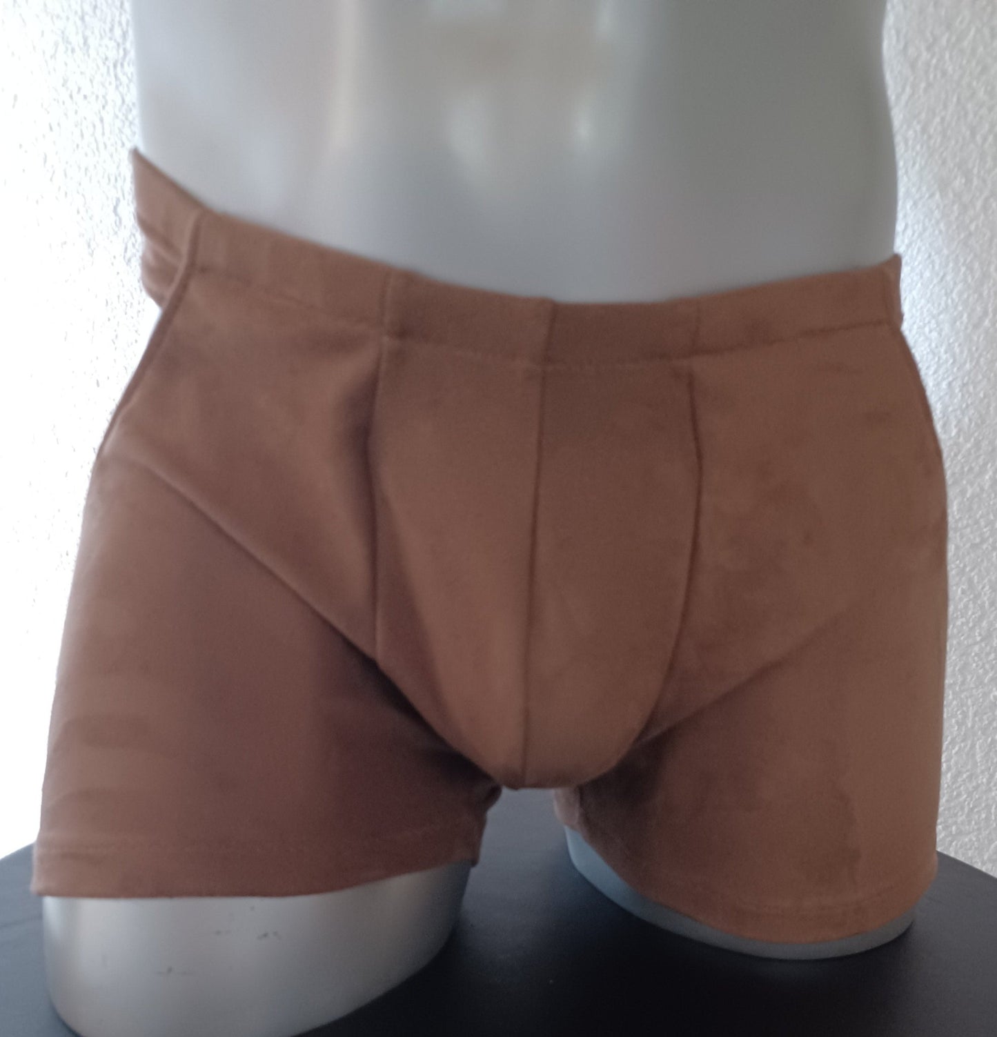 Open Butt Reizwäsche ouvert Wildleder dunkelbraun Herren Dessous Boxershorts - SEXSENSE