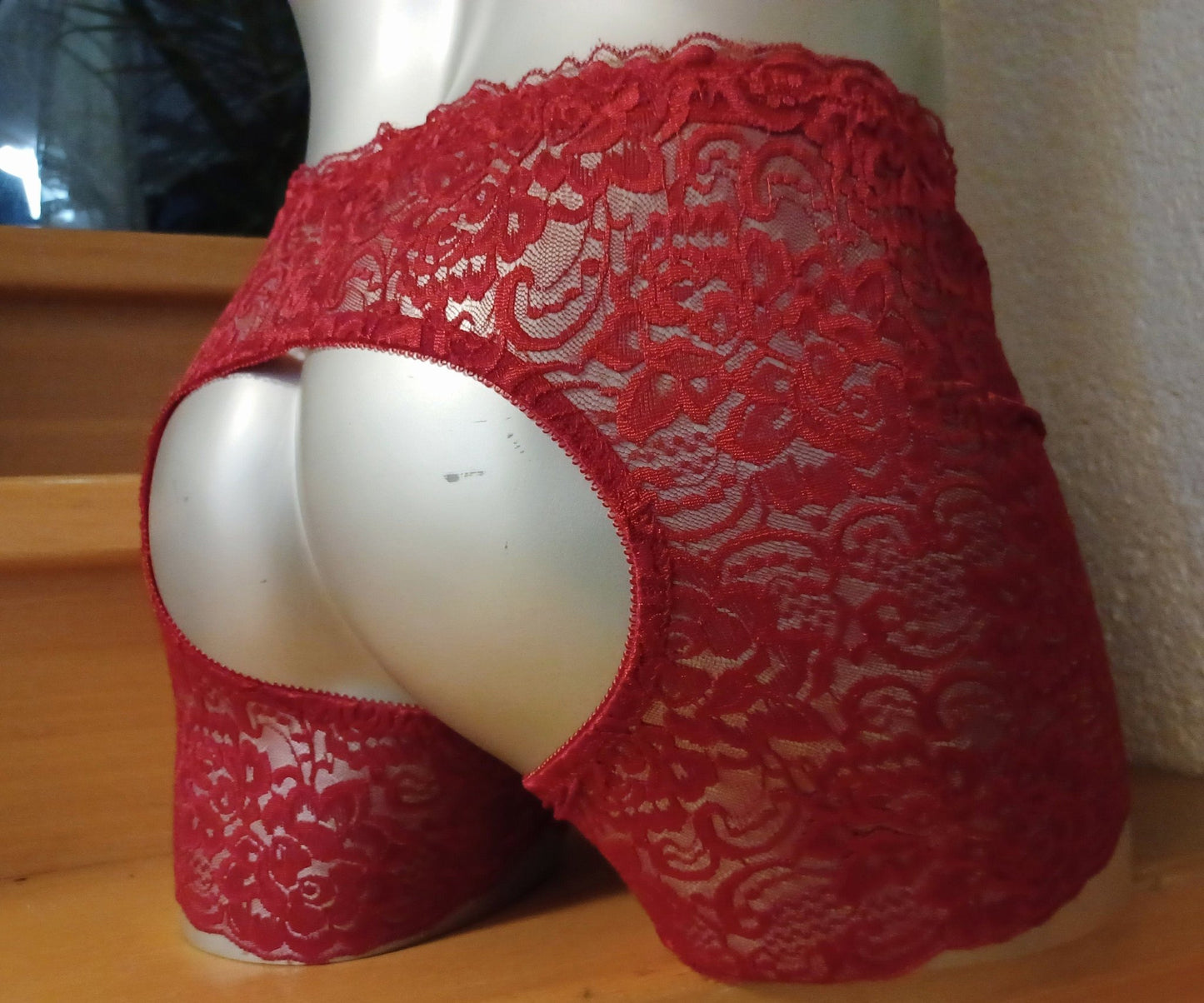 Herren Boxershorts aus Spitze 7 Farben Unterwäsche Po - offen open Butt Reizwäsche ouvert Fetisch - SEXSENSE