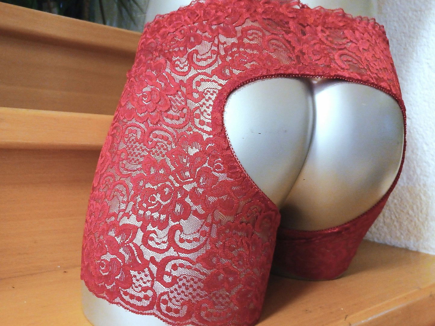 Herren Boxershorts aus Spitze 7 Farben Unterwäsche Po - offen open Butt Reizwäsche ouvert Fetisch - SEXSENSE