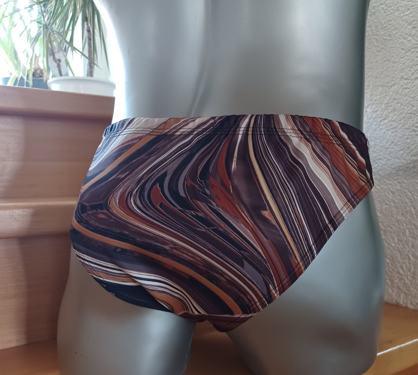 Badehose full Butt Herren Dessous Unterwäsche Lingerie elastisches Scuba Jersey Gr M Unikat - SEXSENSE