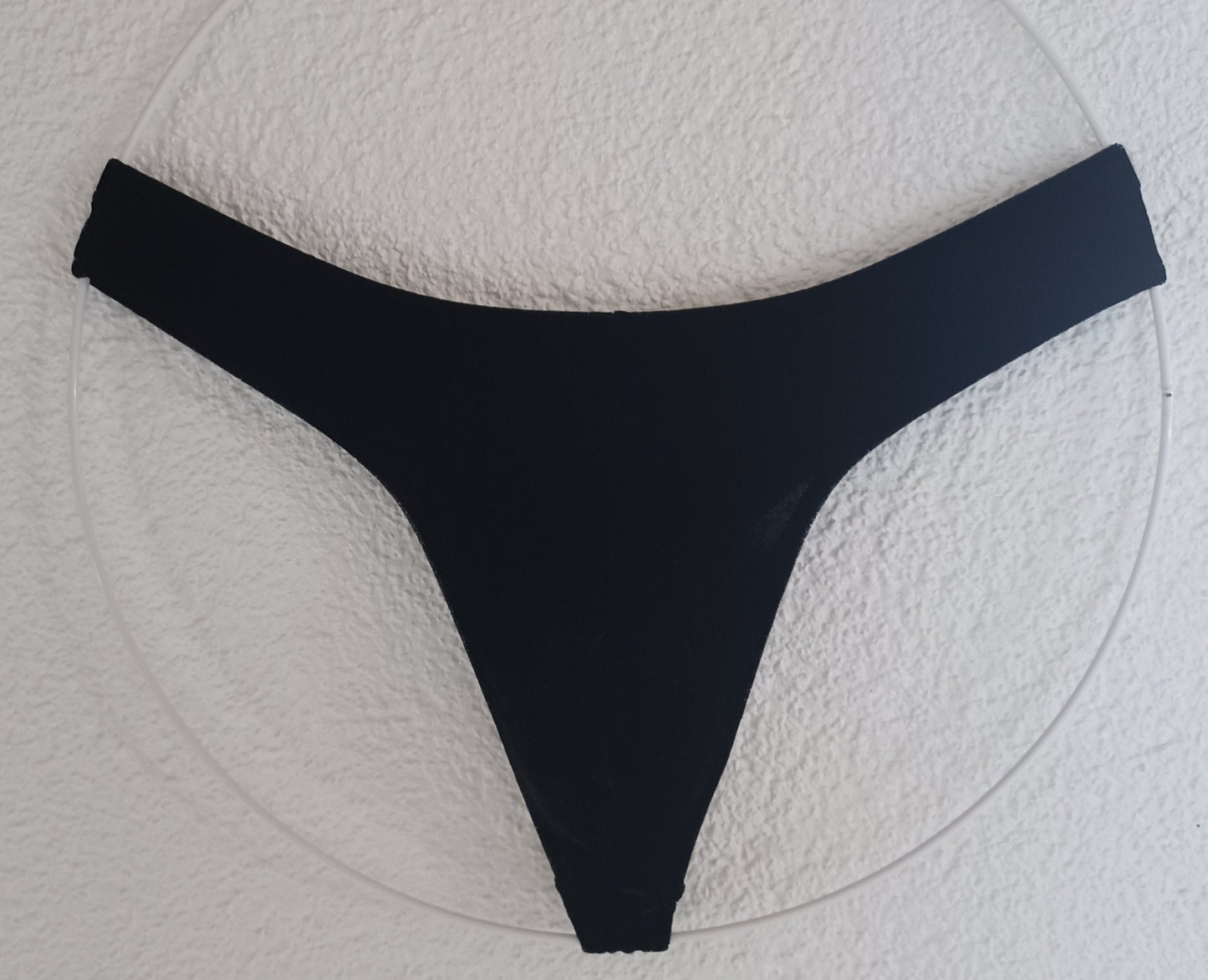 Badehose Herren String tiefschwarzer Samt - SEXSENSE
