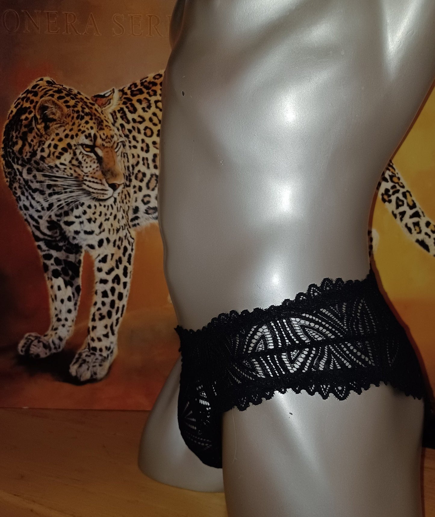 Herren Spitzen Slip Hipster schwarz Femboy - SEXSENSE