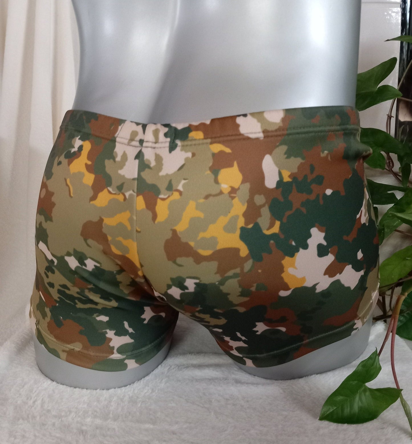 Bade - Boxershorts Badehose elastischer Scuba Jersey Camouflage - SEXSENSE