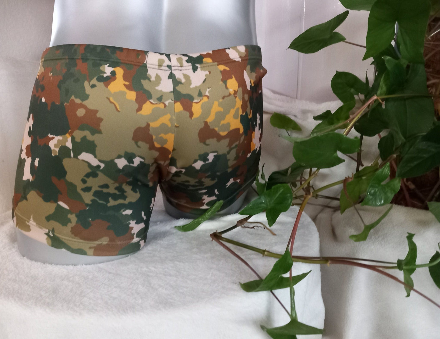Bade - Boxershorts Badehose elastischer Scuba Jersey Camouflage - SEXSENSE