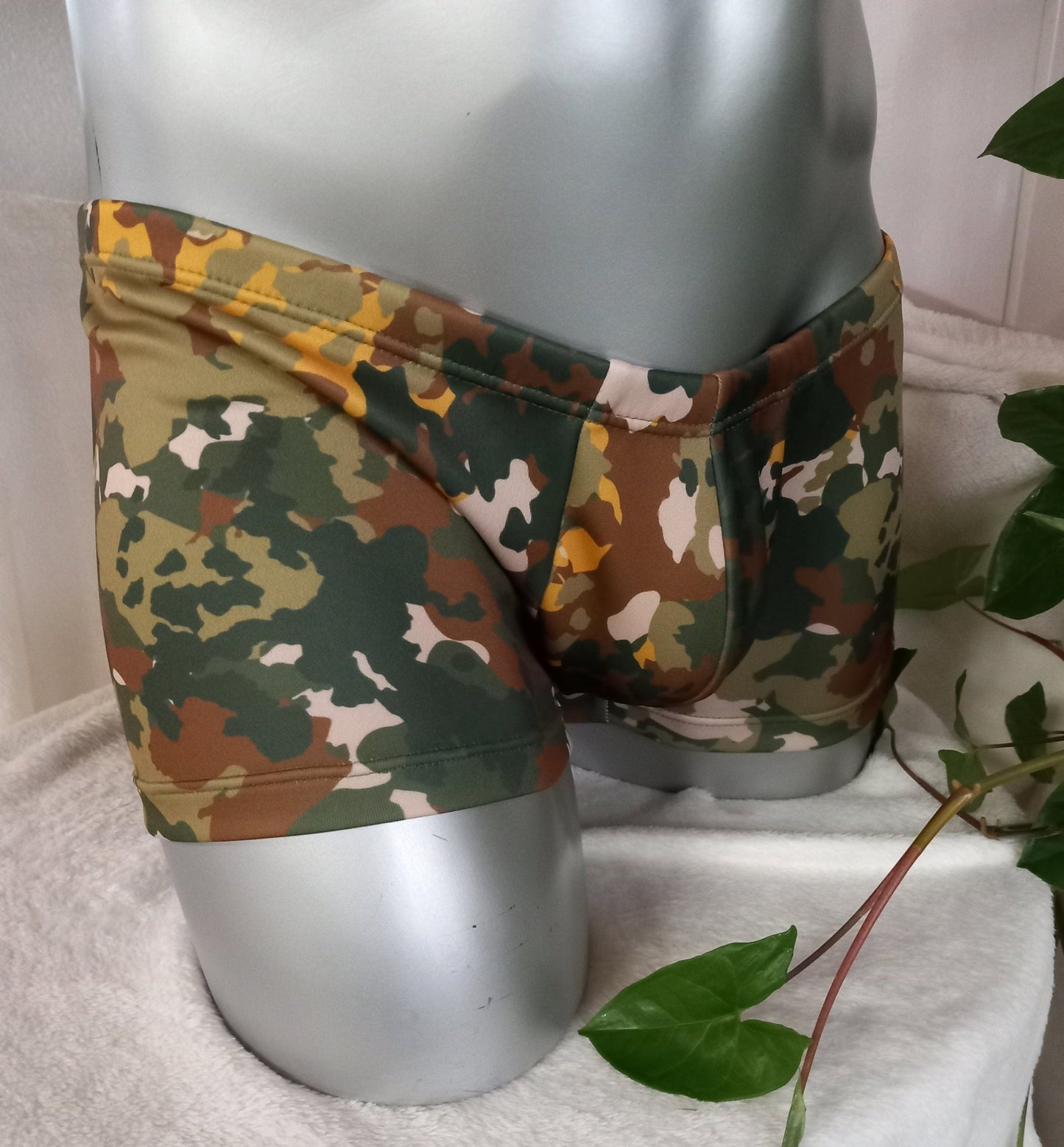 Bade - Boxershorts Badehose elastischer Scuba Jersey Camouflage - SEXSENSE