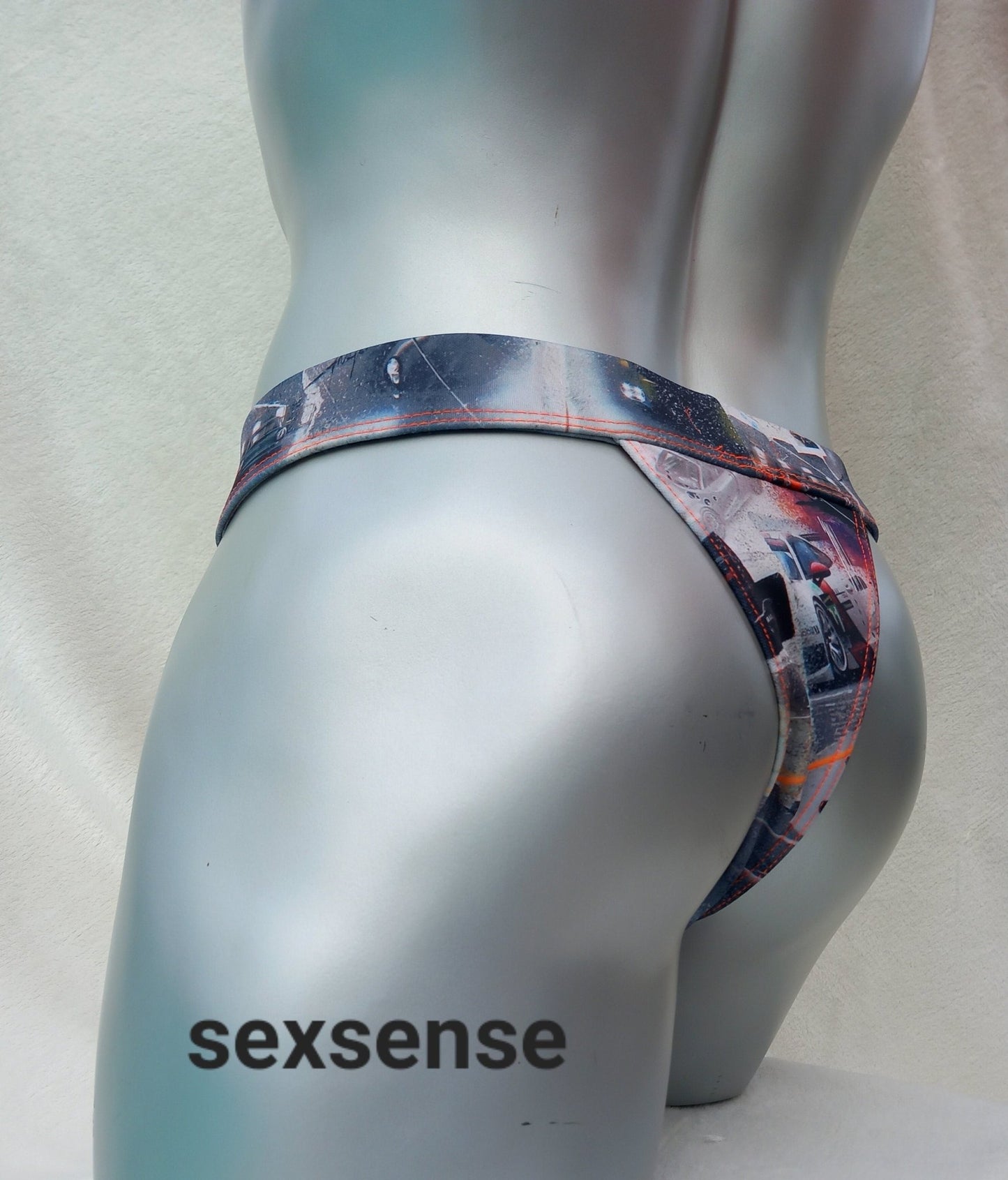 Badehose String Porsche 911 Neopren Designerstoff hoher Beinausschnitt - SEXSENSE