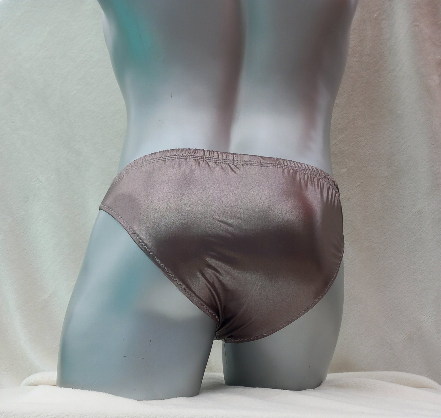 Badehose Slip Tanga elastisches Lycra Bronze Metallic - SEXSENSE