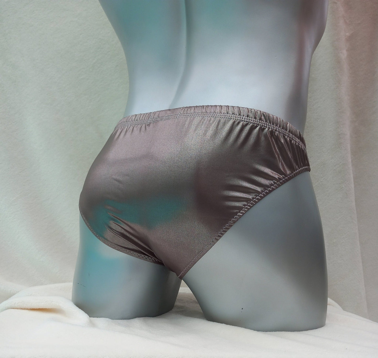 Badehose Slip Tanga elastisches Lycra Bronze Metallic - SEXSENSE