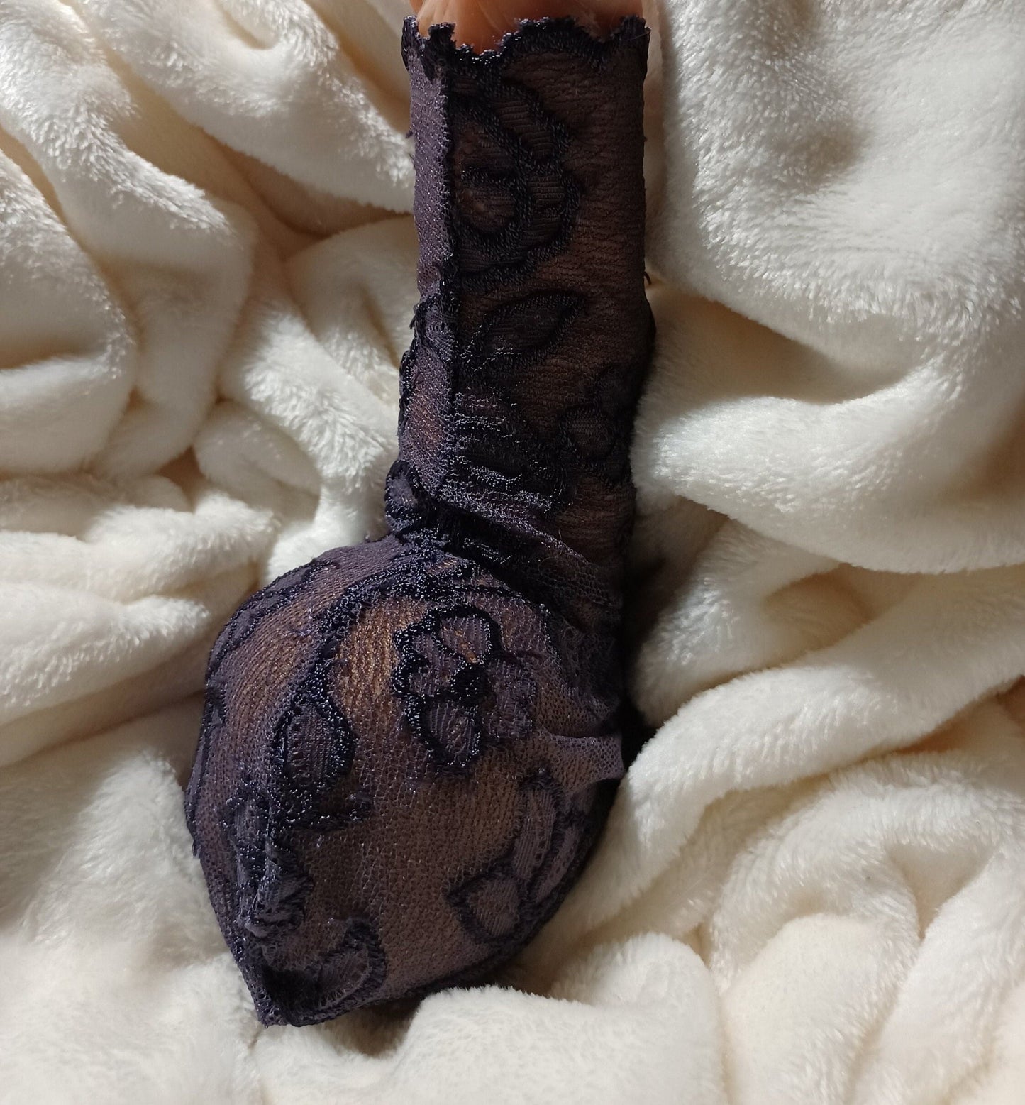 Penissocke Willy - Pyjama Sackhalter Juwelensäckchen lila Spitze Lollybag Nusstüte - SEXSENSE