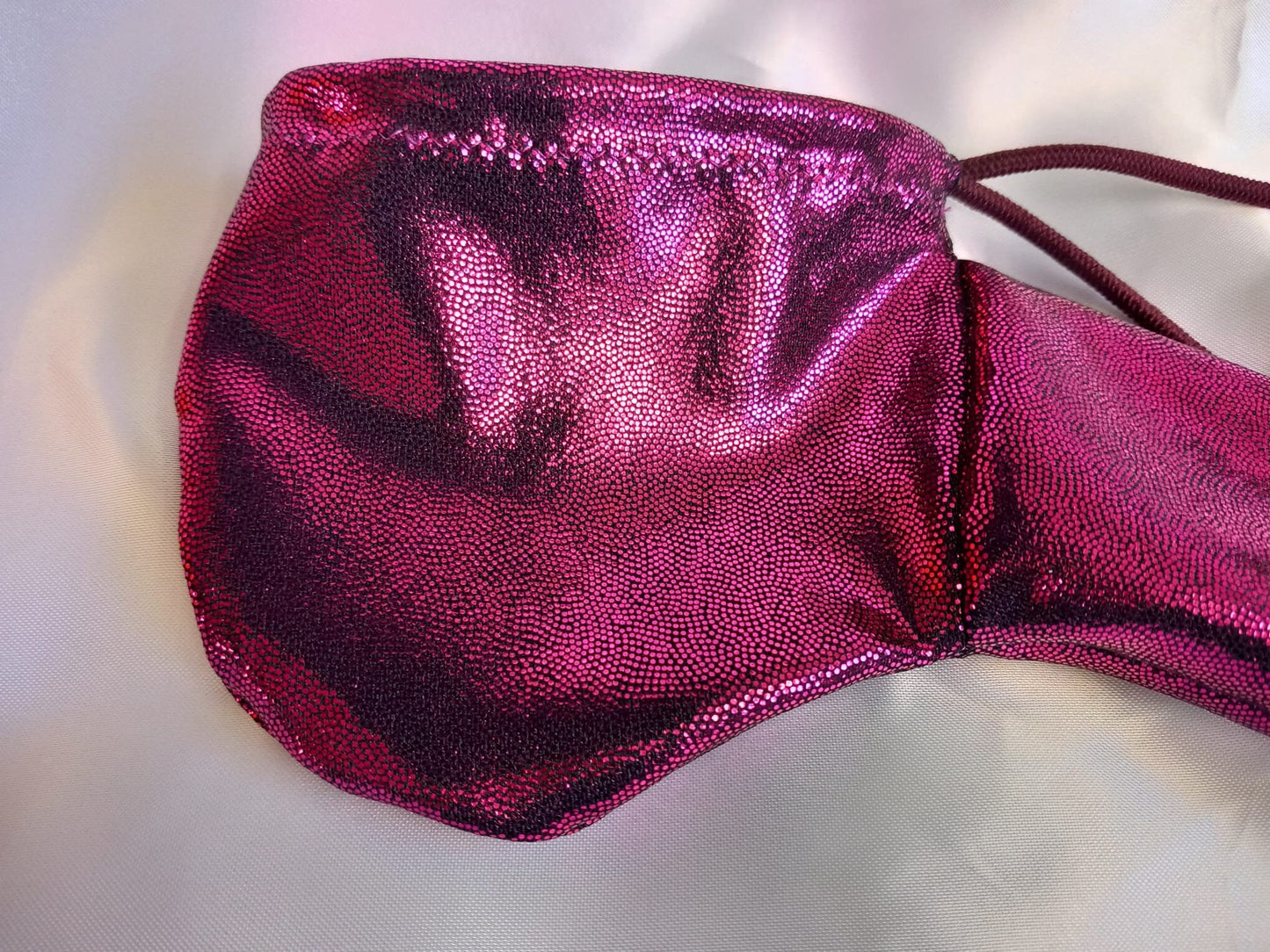 Penissocke Lümmeltüte Juwelensäckchen Beerenfarbener Hochglanz Metallic Lycra Sleev - SEXSENSE
