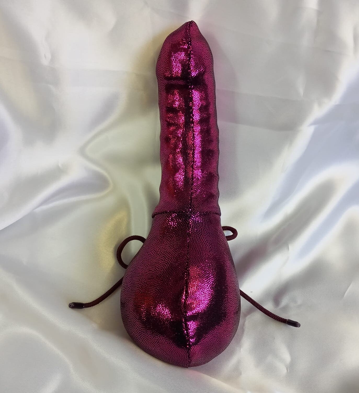 Penissocke Lümmeltüte Juwelensäckchen Beerenfarbener Hochglanz Metallic Lycra Sleev - SEXSENSE