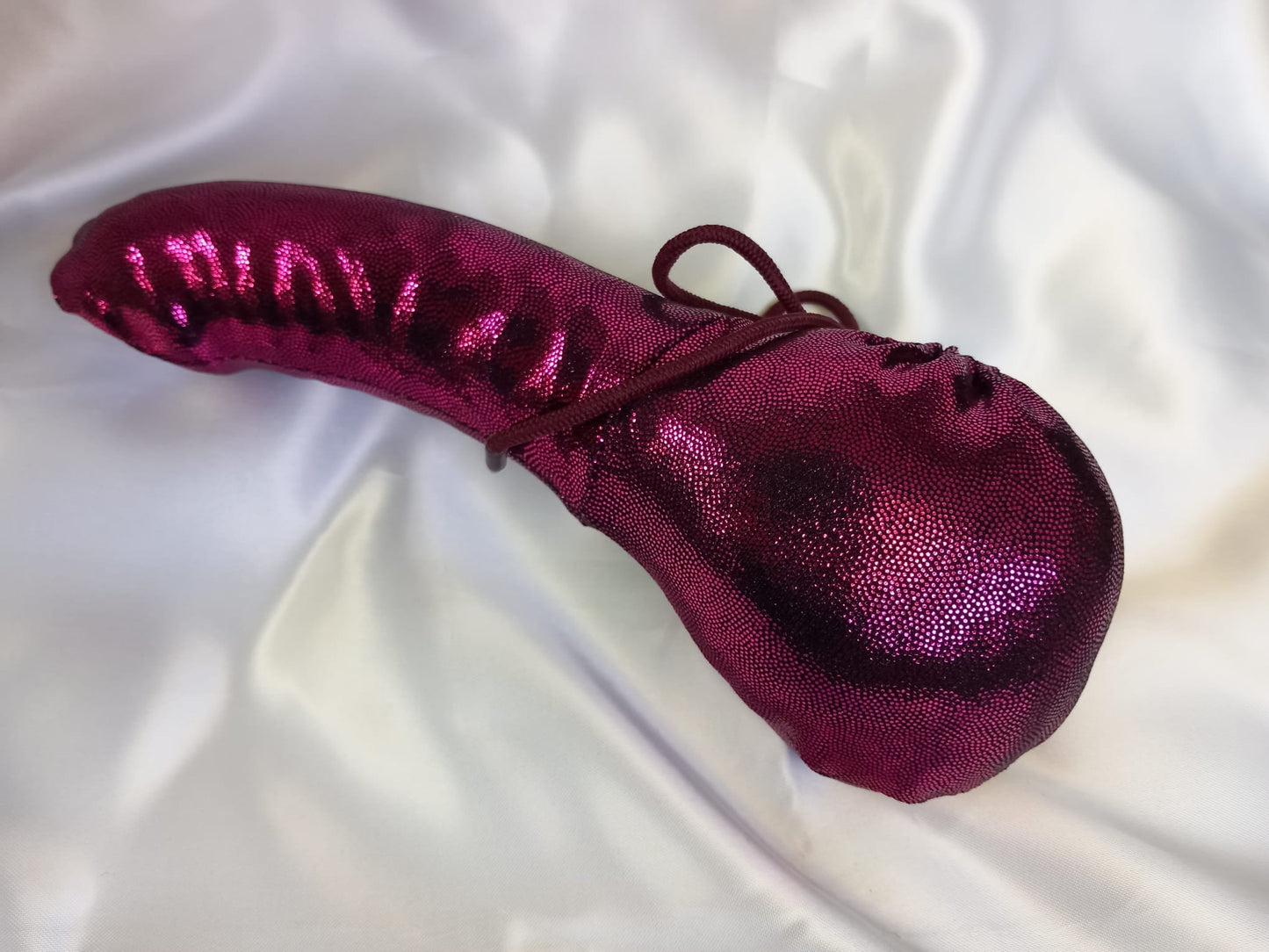 Penissocke Lümmeltüte Juwelensäckchen Beerenfarbener Hochglanz Metallic Lycra Sleev - SEXSENSE