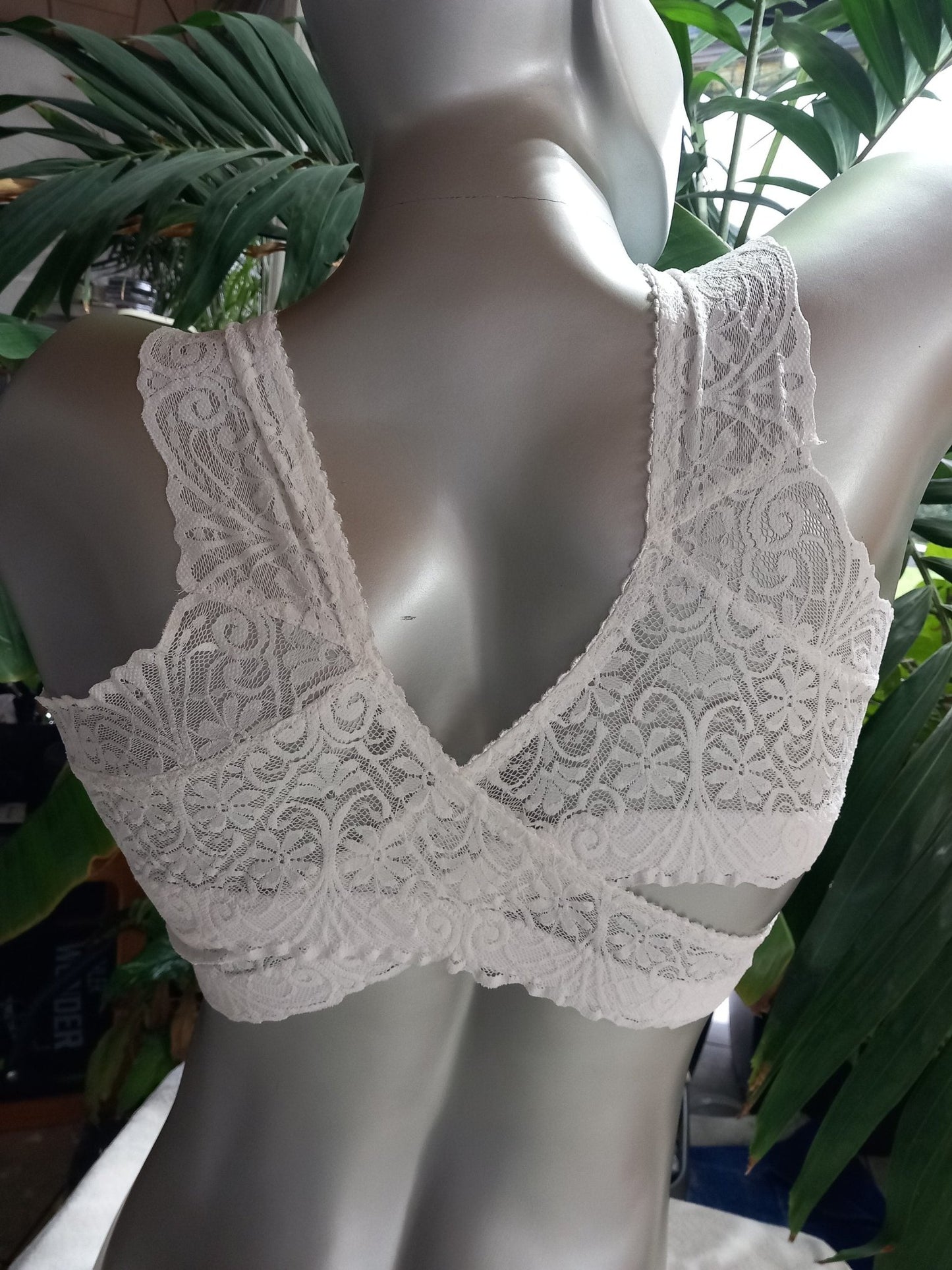 en femme Bustier und BH aus elastischer Spitze in weiß 2 - teiliges Shirt - Top - SEXSENSE