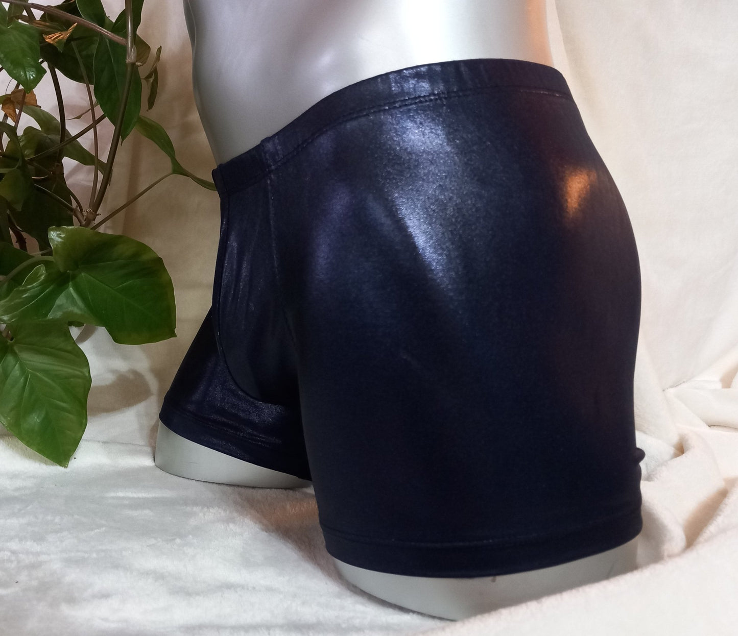 Badehose Boxershorts dunkelblau Metallic Geschenk Männer Homme Man Male Boy elastischer Lycra - SEXSENSE