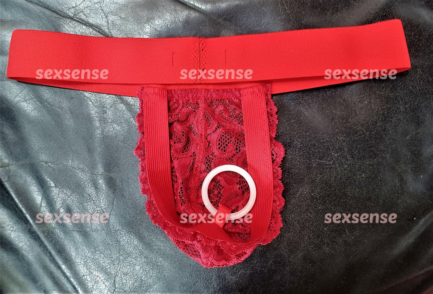 G - String Thong Sackhalter Spitze ouvert Po frei sexy Analplug viele Farben - SEXSENSE