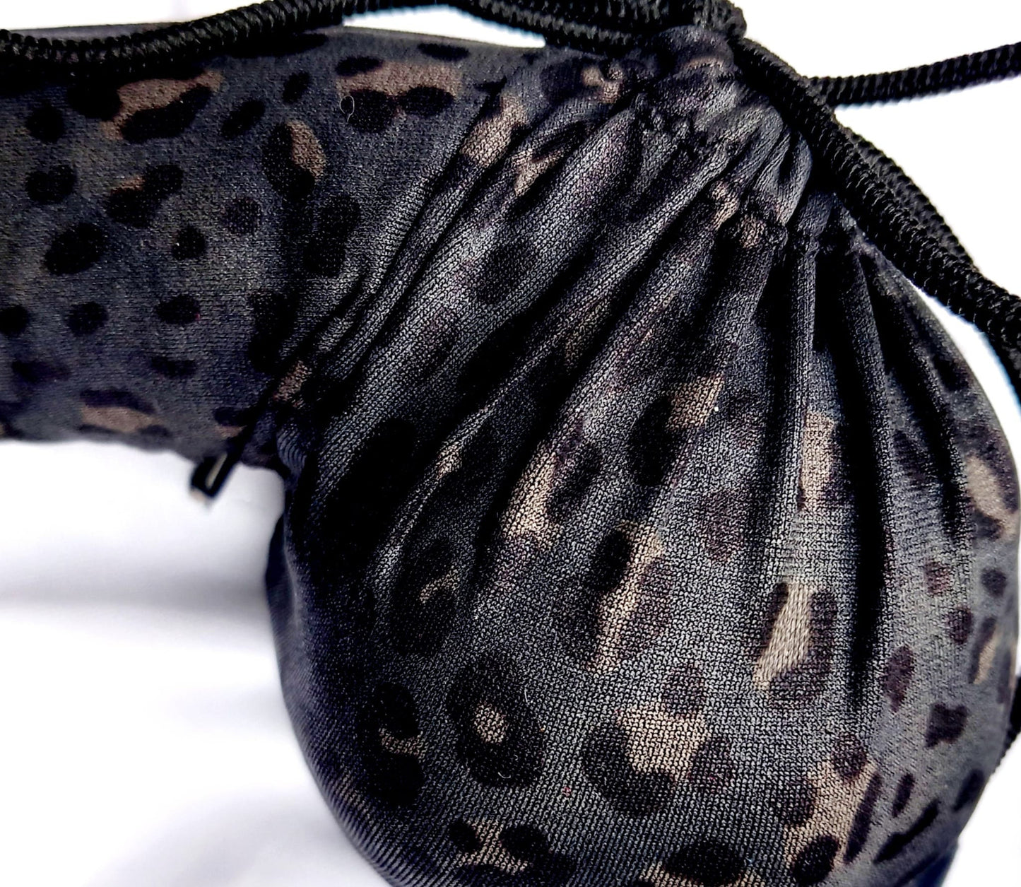 Penissocke Lümmeltüte Juwelensäckchen grau/ schwarz Leo Hodensack Onesleeve elastischer Lycra - SEXSENSE