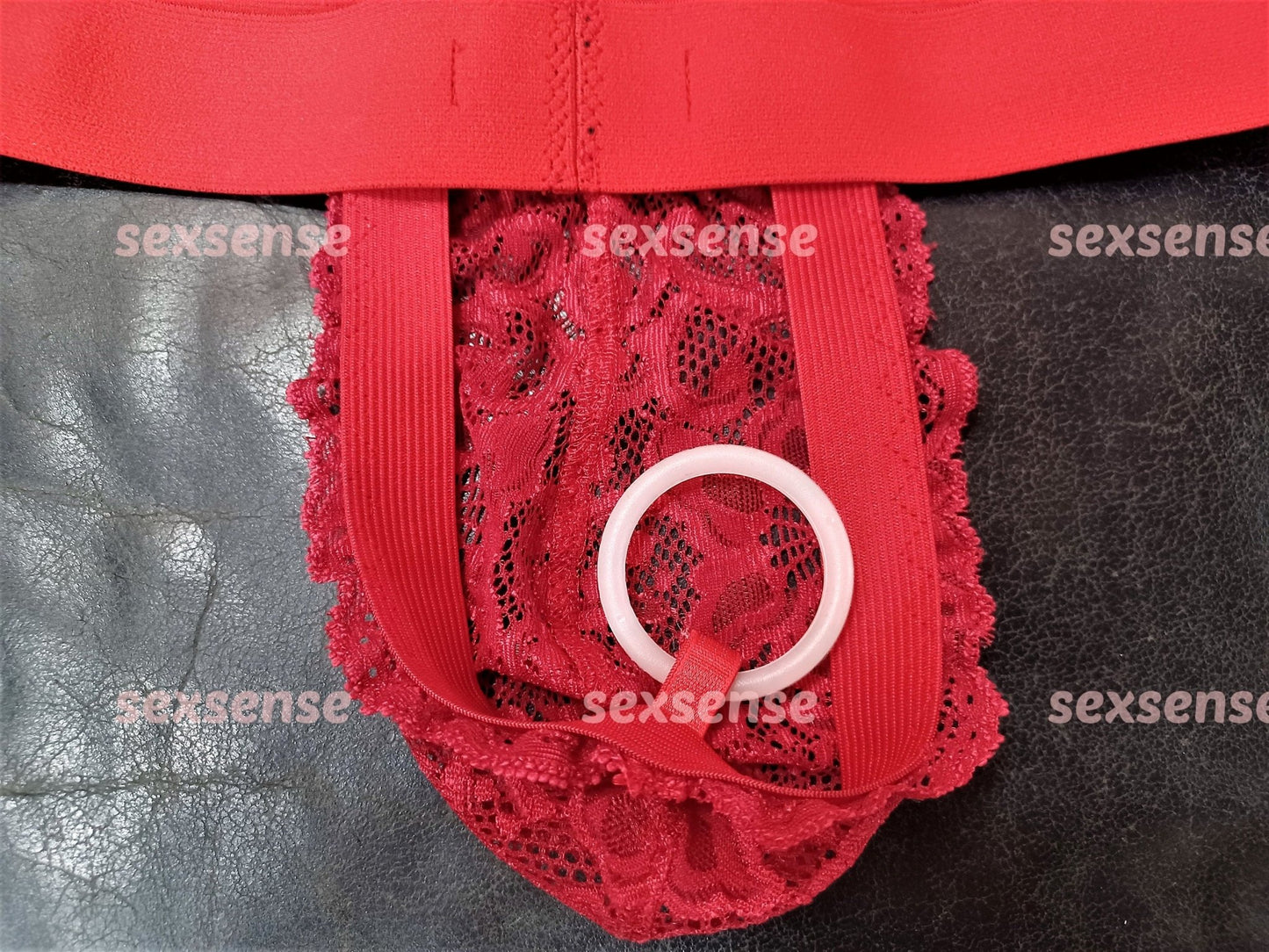 G - String Thong Sackhalter Spitze ouvert Po frei sexy Analplug viele Farben - SEXSENSE