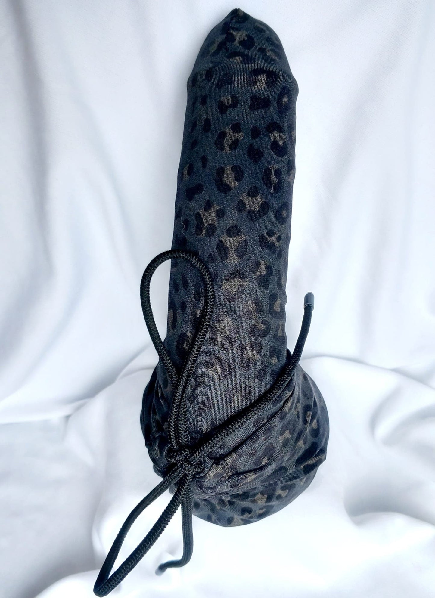 Penissocke Lümmeltüte Juwelensäckchen grau/ schwarz Leo Hodensack Onesleeve elastischer Lycra - SEXSENSE