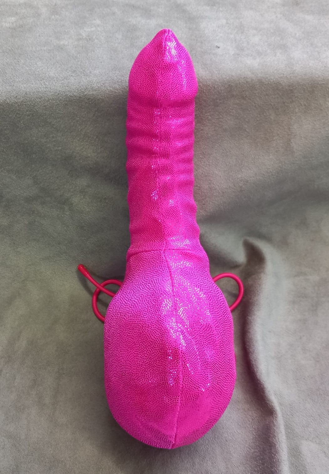 Penissocke, Lümmeltüte, Juwelensäckchen, knall pink metallic Hodensack Willi Wärmer - SEXSENSE