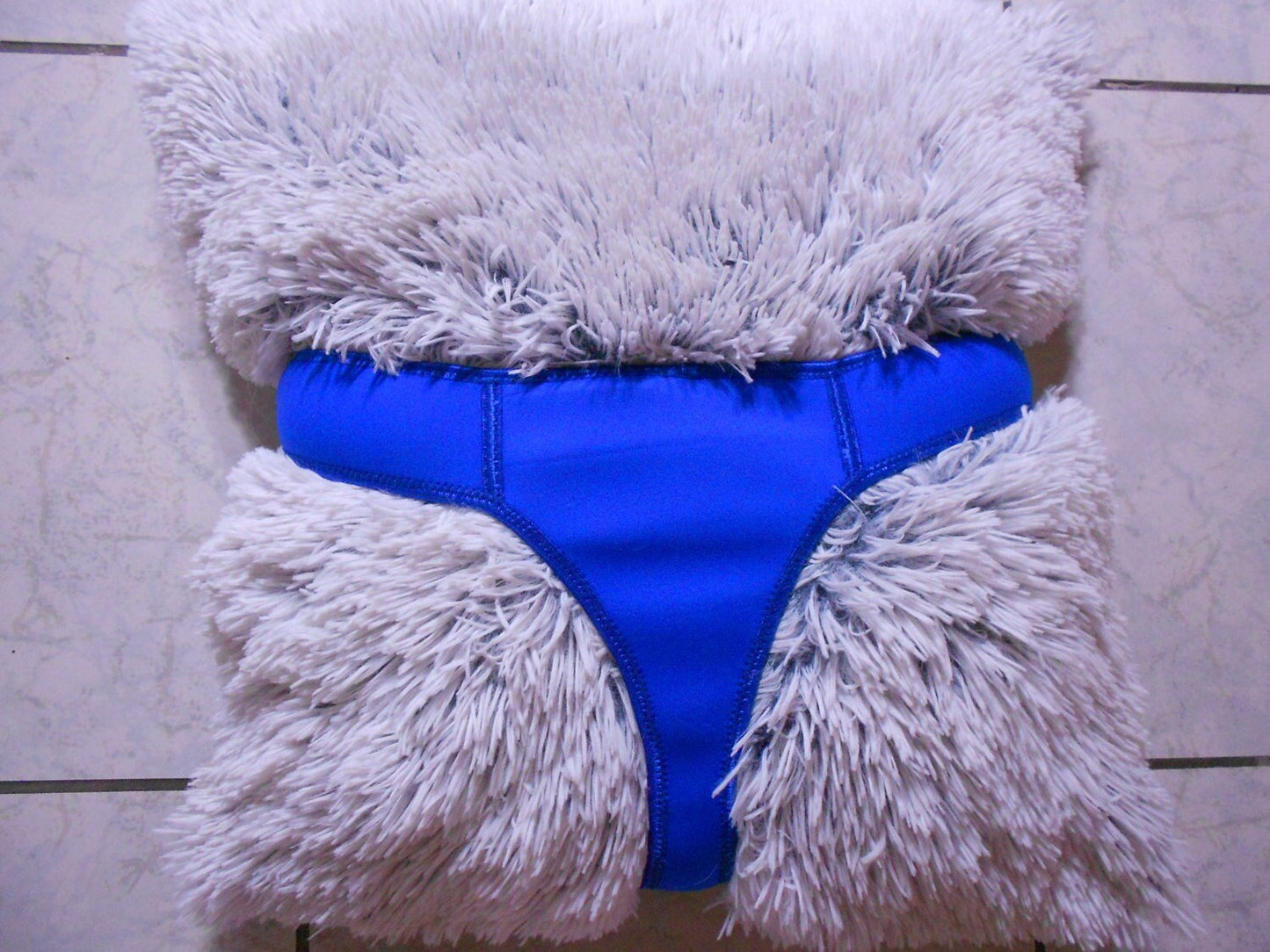 Herren Badehose String Dessous sexy Gay 3mm echtes Neopren NEU Unikat royalblau - SEXSENSE
