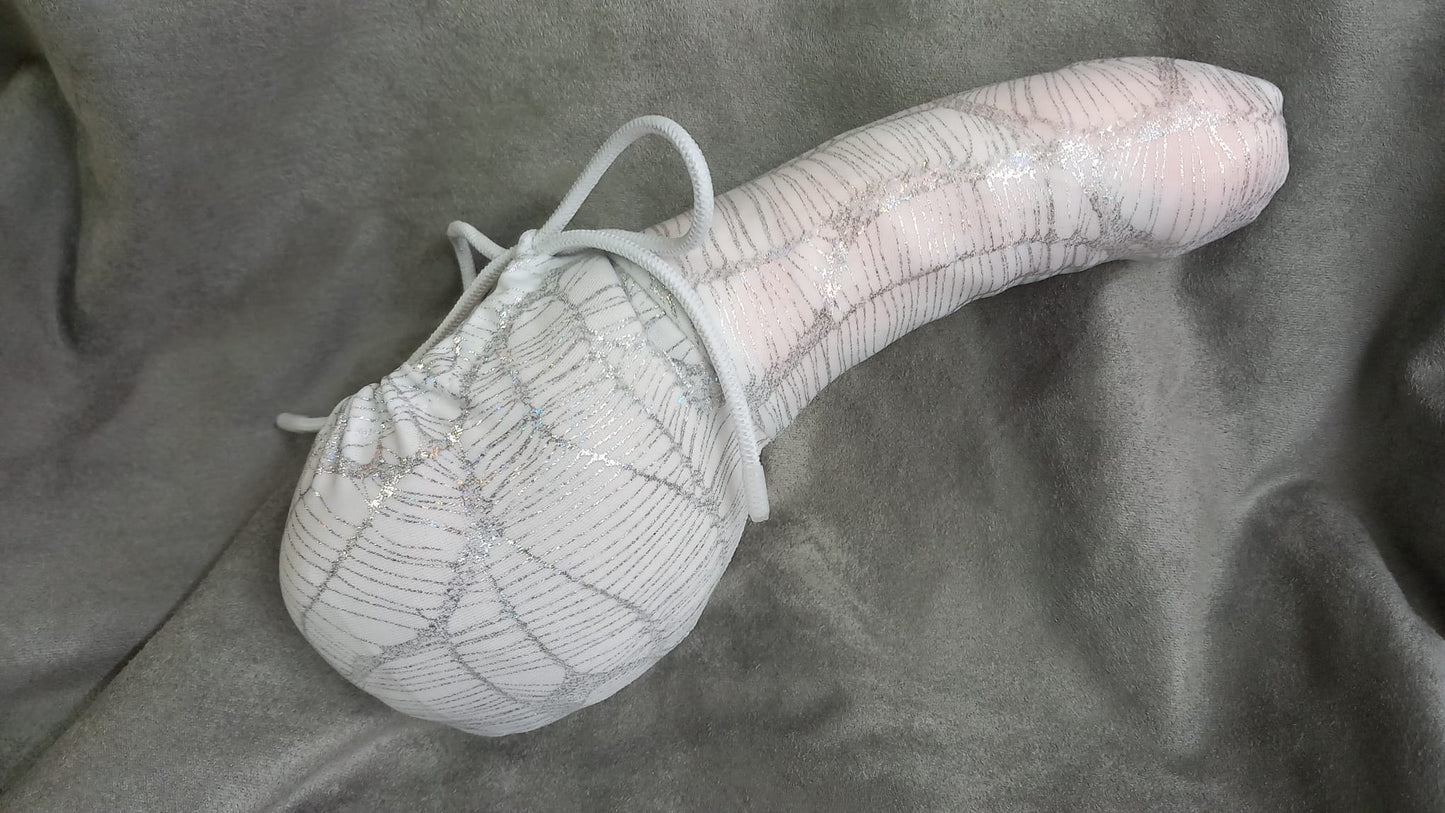 Penissocke Lümmeltüte Juwelensäckchen weiß mit Silber Hologramm Sackhalter Willy - Pyjama - SEXSENSE